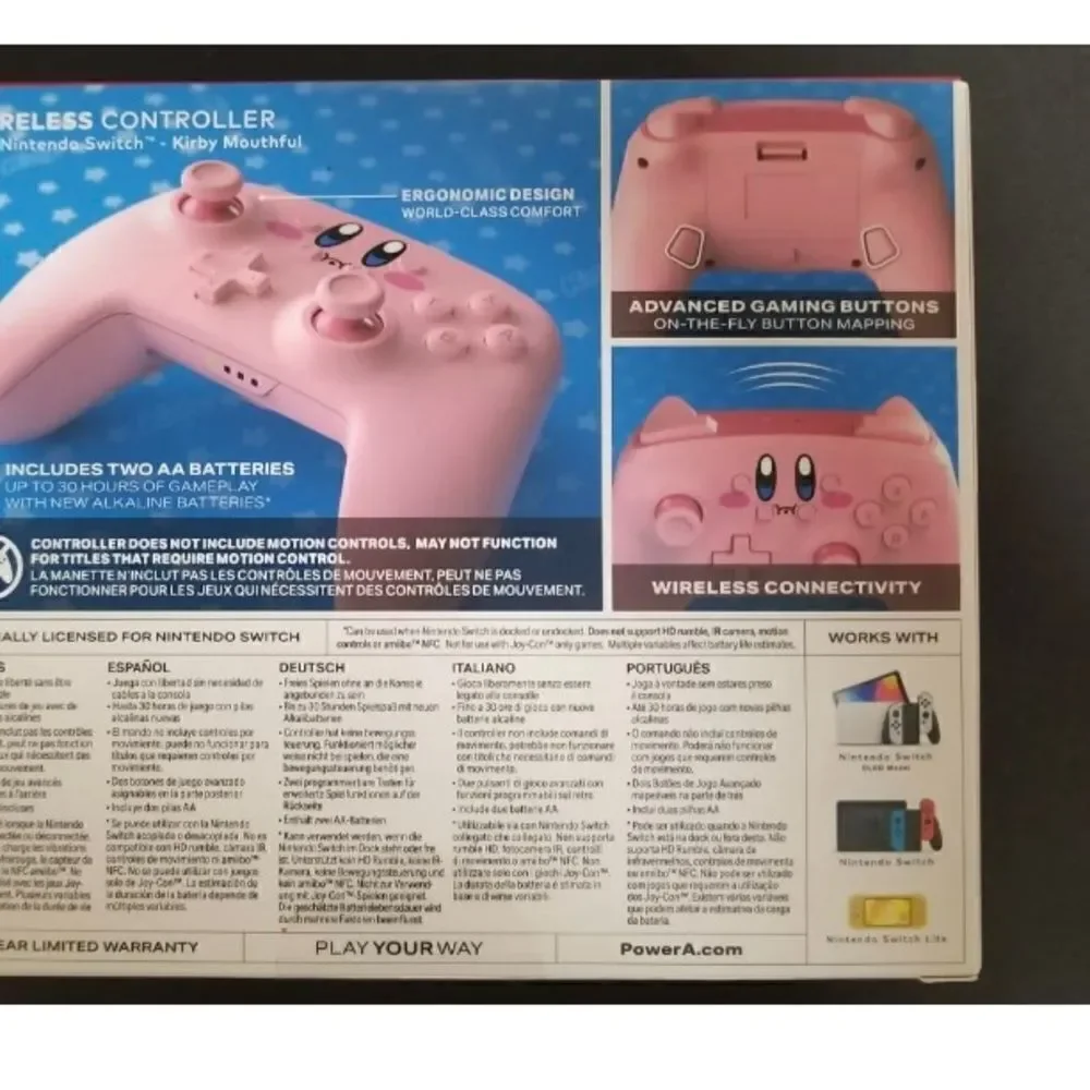 Nintendo PowerA Wireless Controller Switch - Kirby